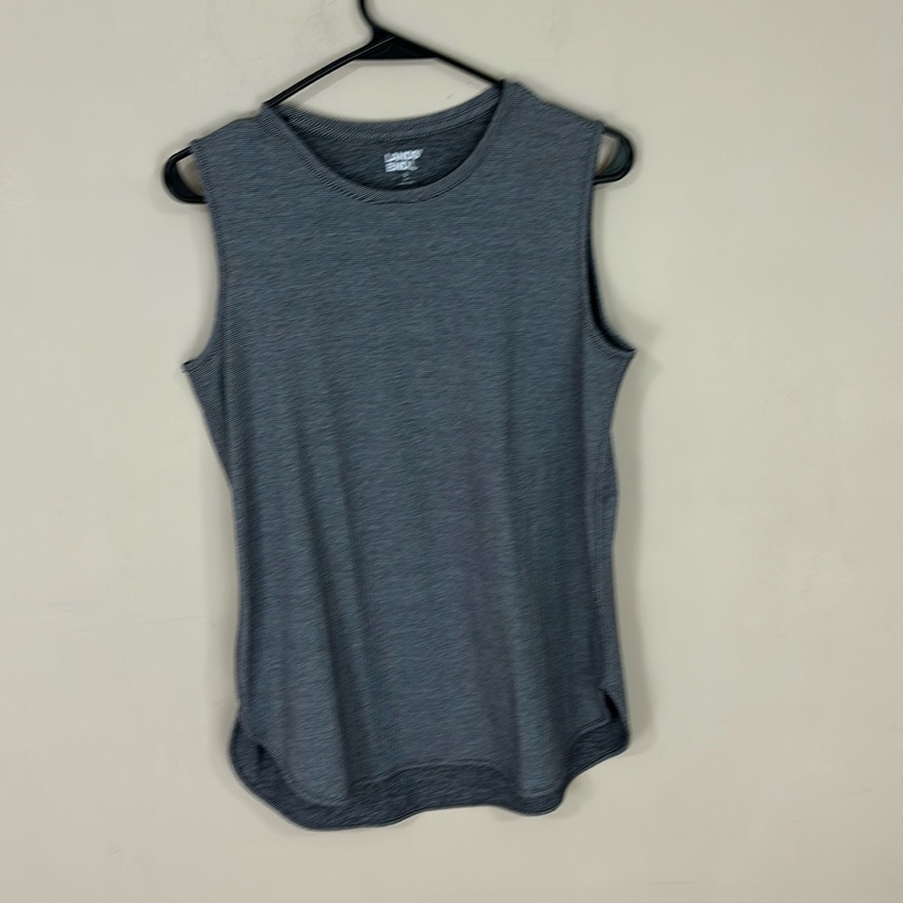 Lands End Sleeveless Striped Top Tunic Size S 6-8